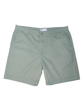 Wrangler Mens Beige Regular Fit Casual Shorts Size 38 Cotton Blend Flat Front.